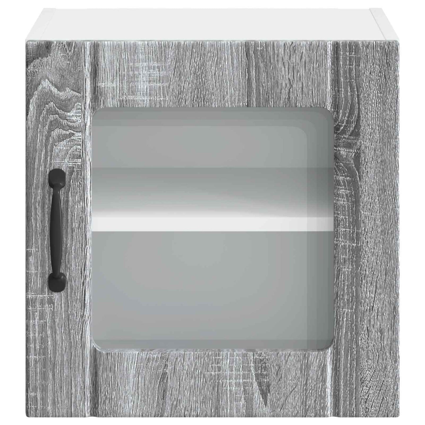 vidaXL Wall Glass Cabinet LUCCA Grey Sonoma 40 x 31 x 40 cm