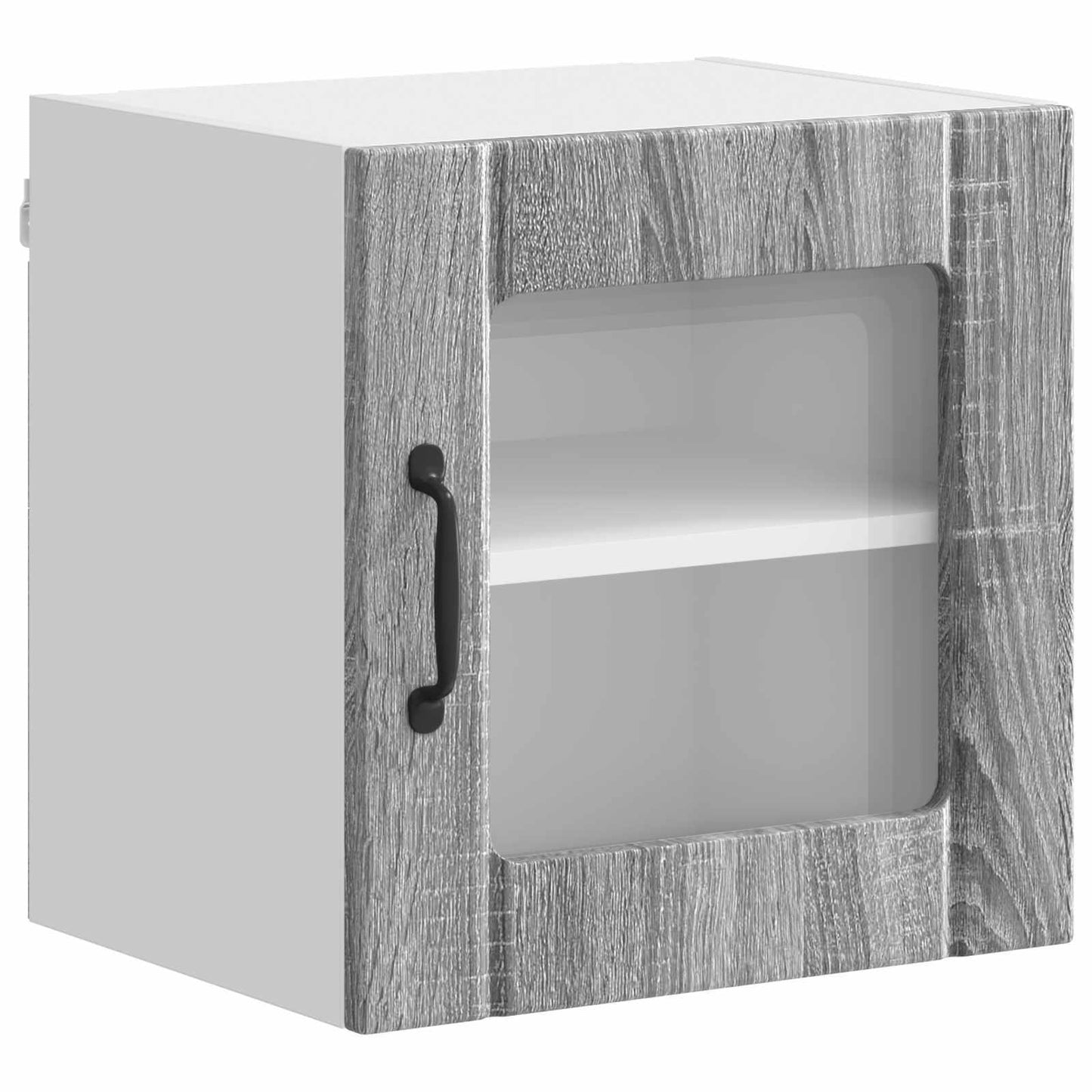 vidaXL Wall Glass Cabinet LUCCA 2 pcs Grey Sonoma 40 x 31 x 40 cm
