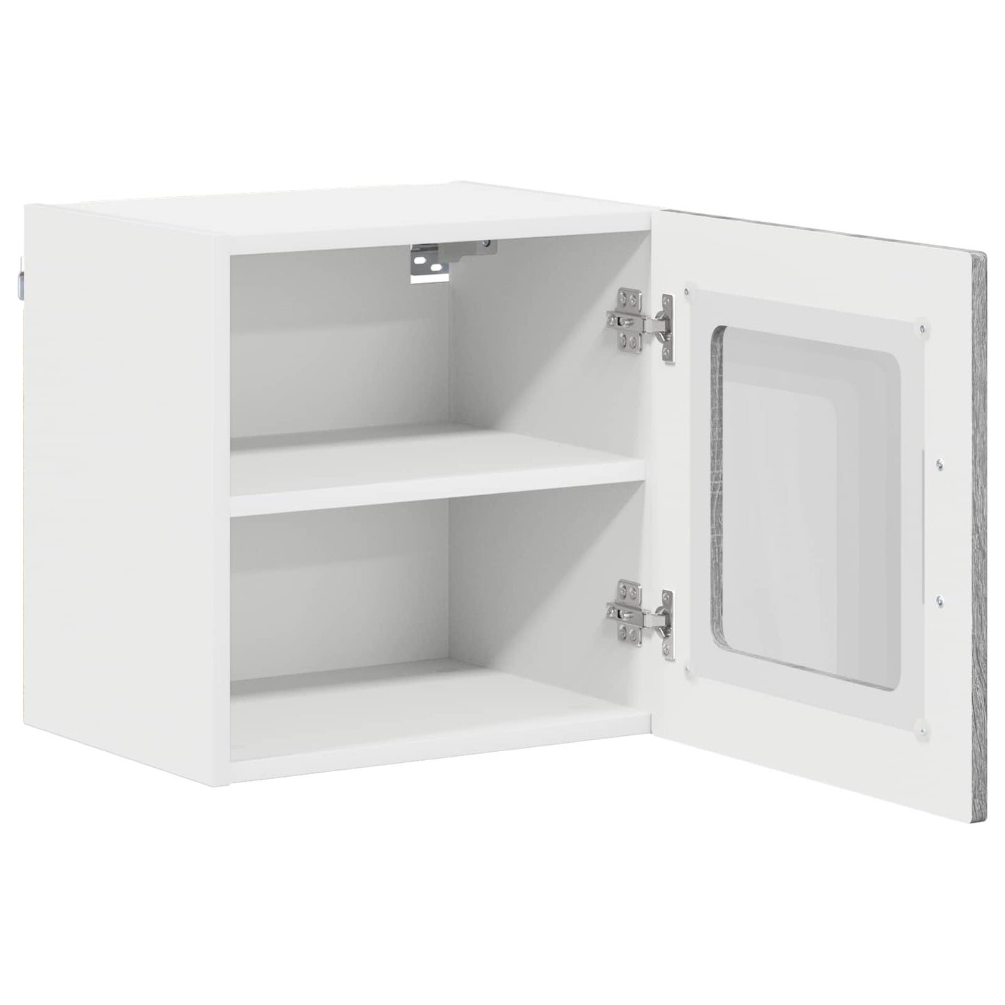 vidaXL Wall Glass Cabinet LUCCA 2 pcs Grey Sonoma 40 x 31 x 40 cm