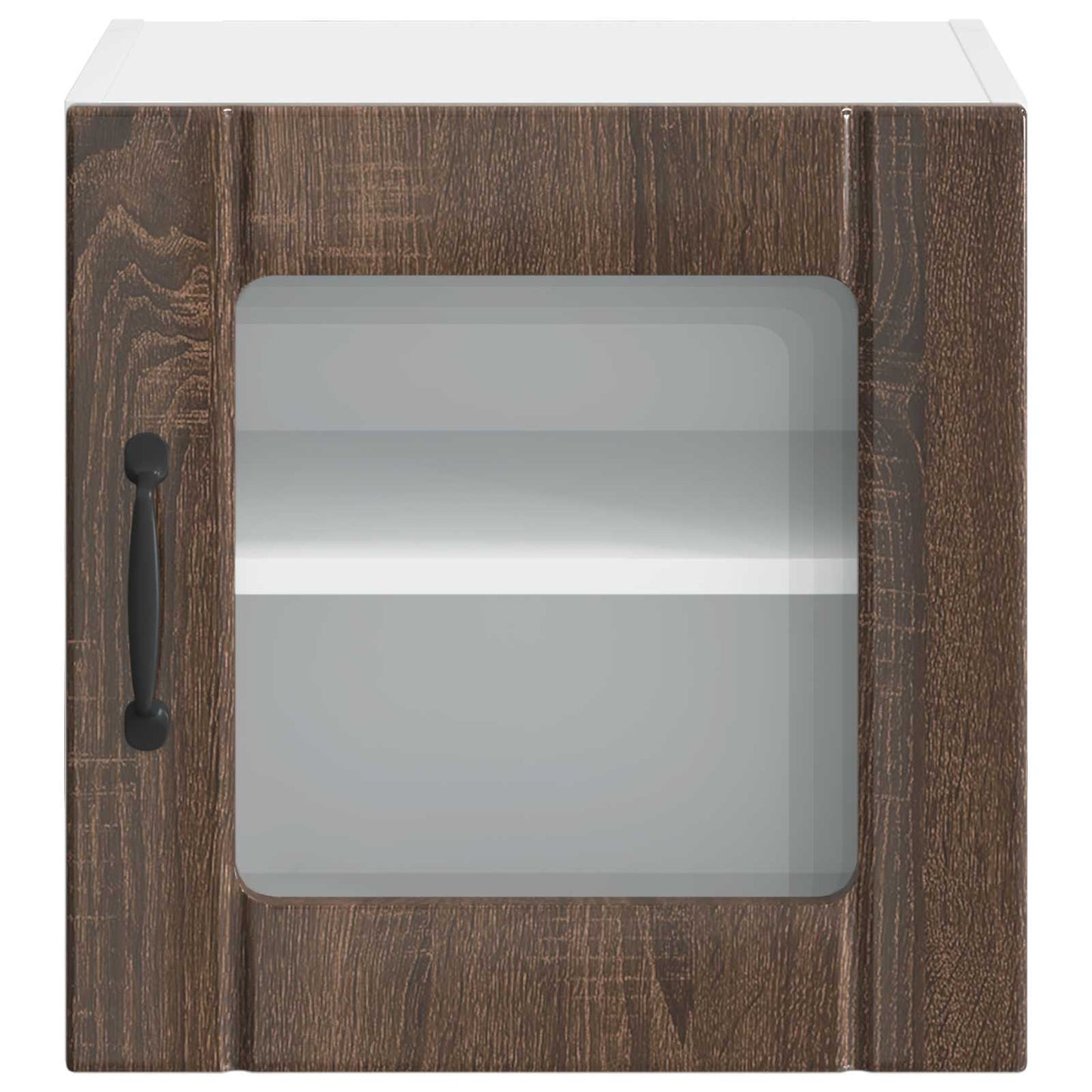 vidaXL Wall Glass Cabinet LUCCA 2 pcs Brown Oak 40 x 31 x 40 cm