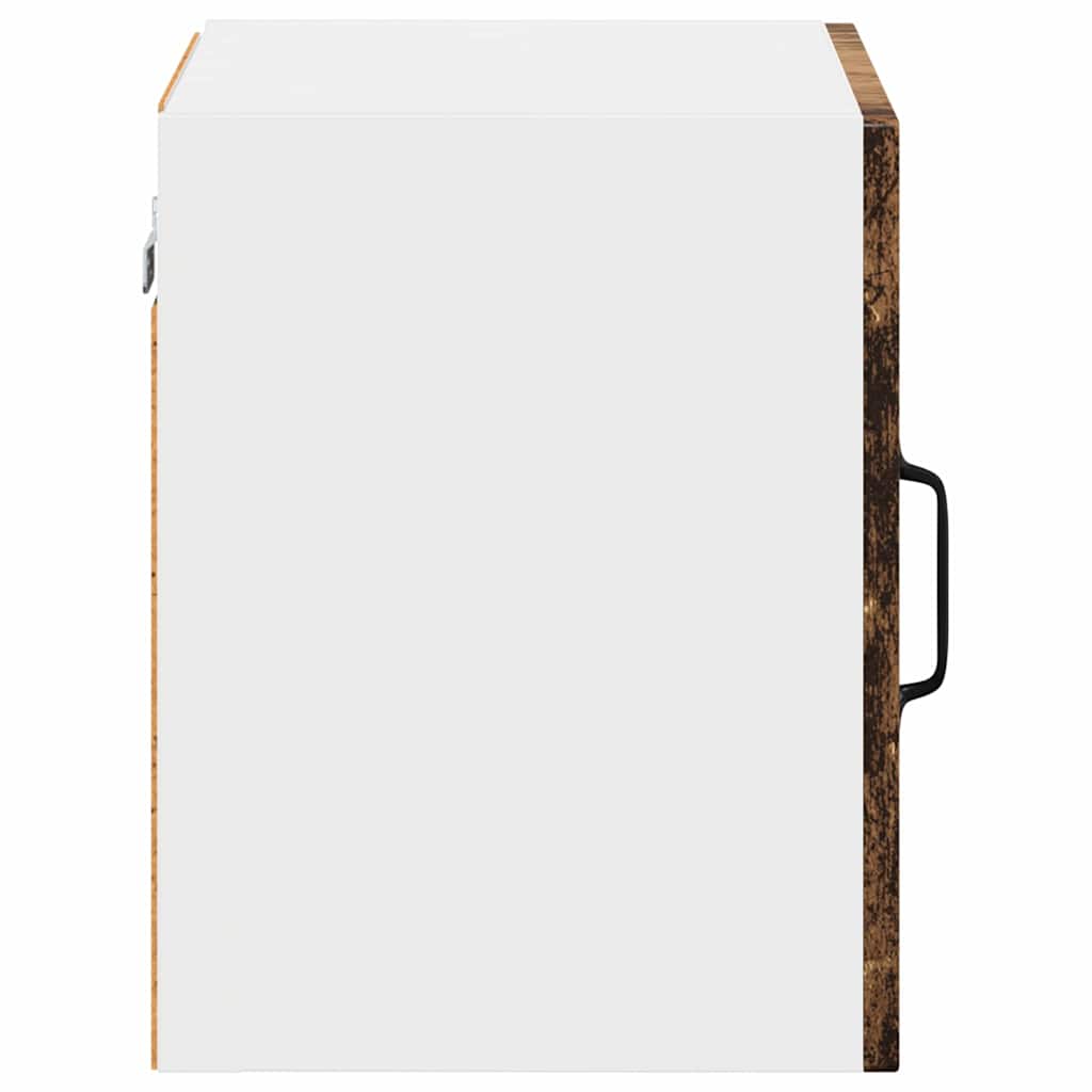 vidaXL Wall Glass Cabinet LUCCA Old Wood 40 x 31 x 40 cm