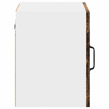 vidaXL Wall Glass Cabinet LUCCA Old Wood 40 x 31 x 40 cm