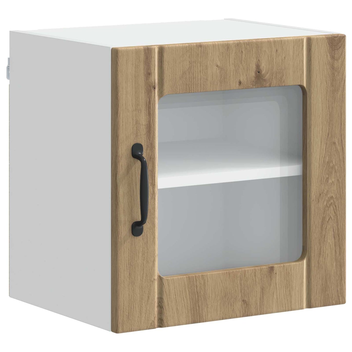 vidaXL Wall Glass Cabinet LUCCA Artisan Oak 40 x 31 x 40 cm