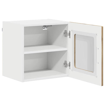 vidaXL Wall Glass Cabinet LUCCA Artisan Oak 40 x 31 x 40 cm