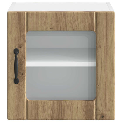 vidaXL Wall Glass Cabinet LUCCA Artisan Oak 40 x 31 x 40 cm