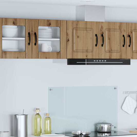 vidaXL Wall Glass Cabinet LUCCA 2 pcs Artisan Oak 40 x 31 x 40 cm