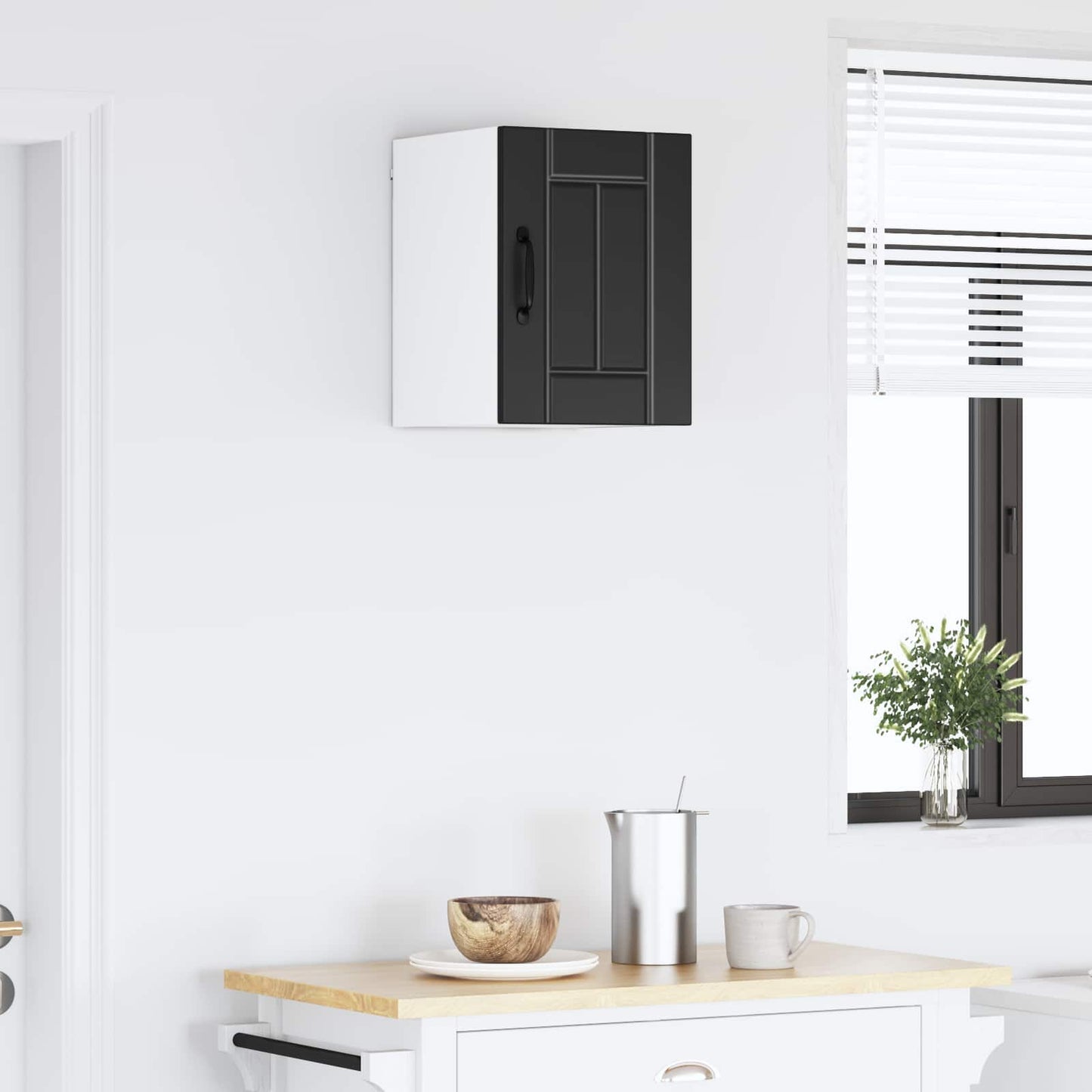 vidaXL Wall Cabinet LUCCA Black 30 x 31 x 40 cm Engineered Wood