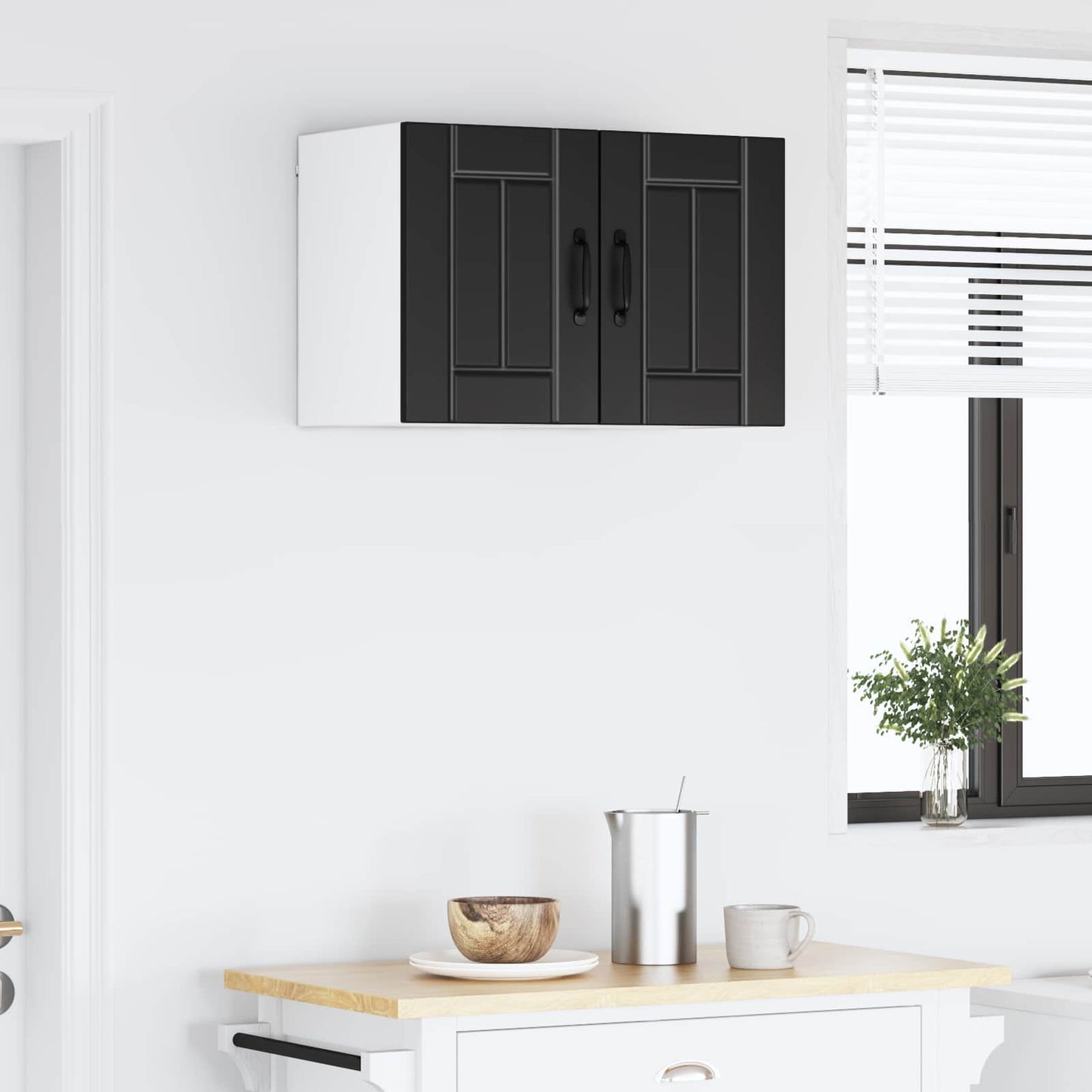 vidaXL Wall Cabinet LUCCA 2 pcs Black 30 x 31 x 40 cm Engineered Wood