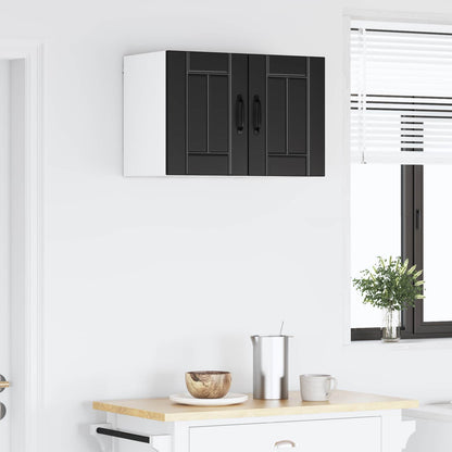 vidaXL Wall Cabinet LUCCA 2 pcs Black 30 x 31 x 40 cm Engineered Wood