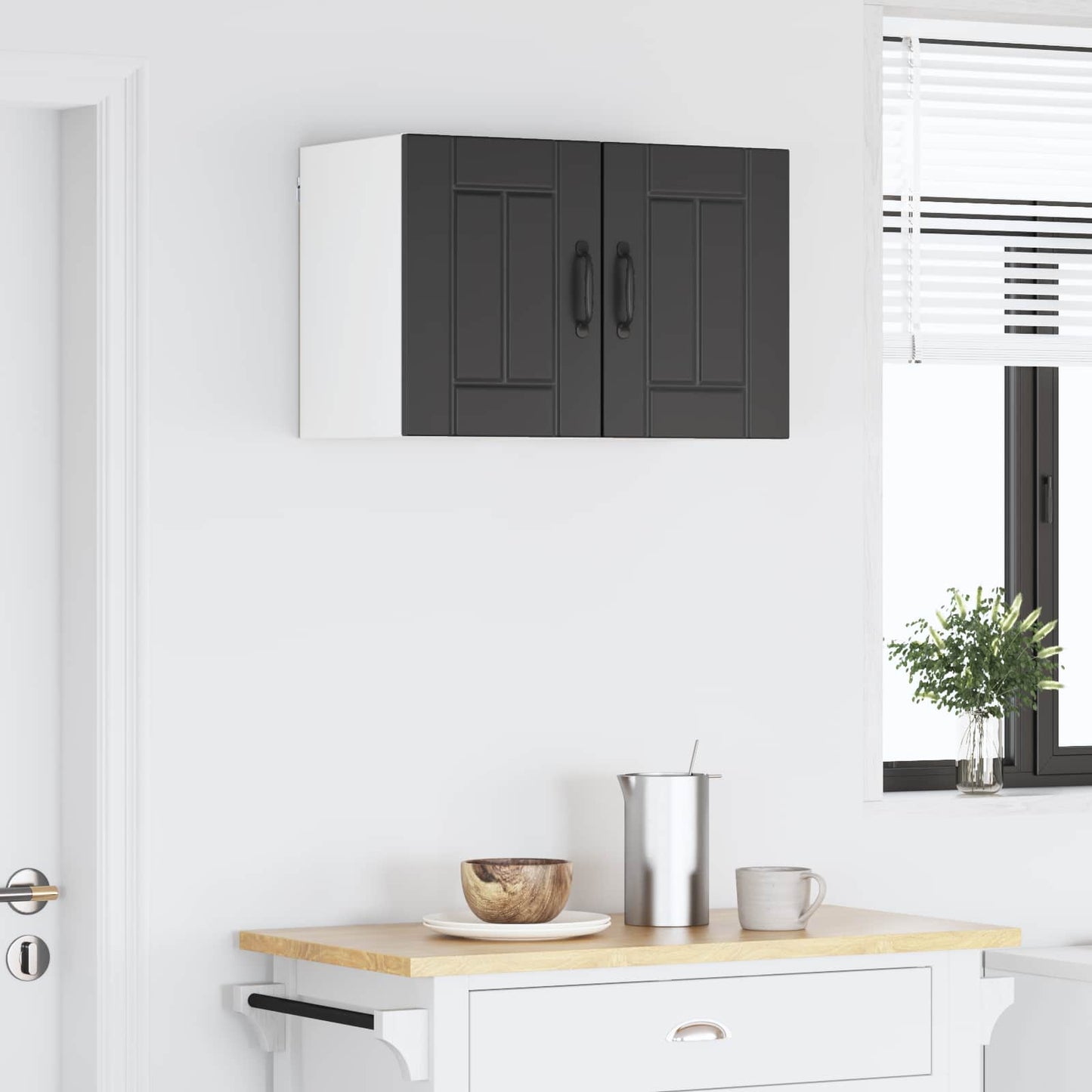 vidaXL Wall Cabinet LUCCA 2 pcs Black 30 x 31 x 40 cm Engineered Wood