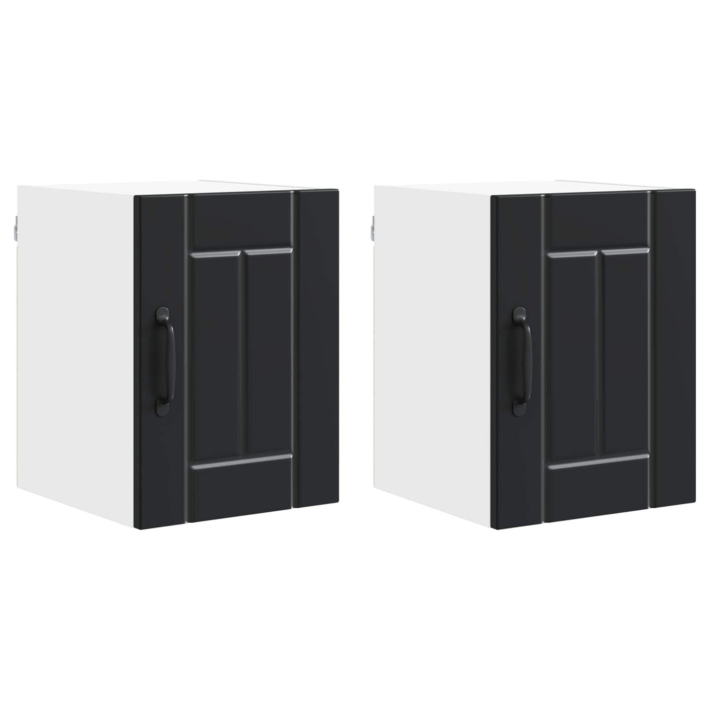 vidaXL Wall Cabinet LUCCA 2 pcs Black 30 x 31 x 40 cm Engineered Wood