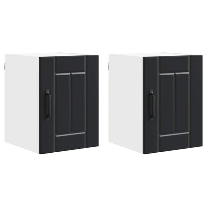 vidaXL Wall Cabinet LUCCA 2 pcs Black 30 x 31 x 40 cm Engineered Wood