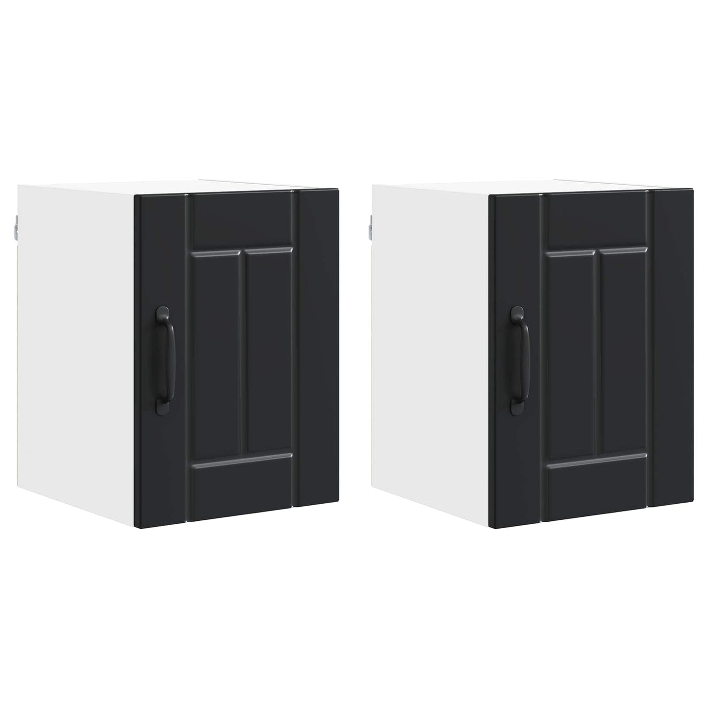 vidaXL Wall Cabinet LUCCA 2 pcs Black 30 x 31 x 40 cm Engineered Wood