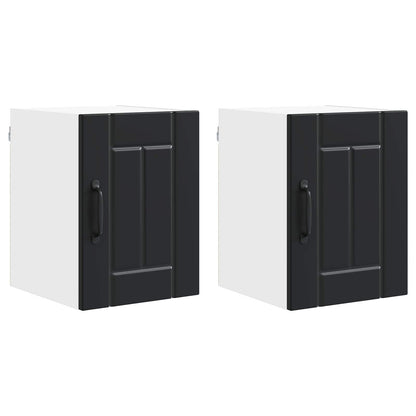 vidaXL Wall Cabinet LUCCA 2 pcs Black 30 x 31 x 40 cm Engineered Wood