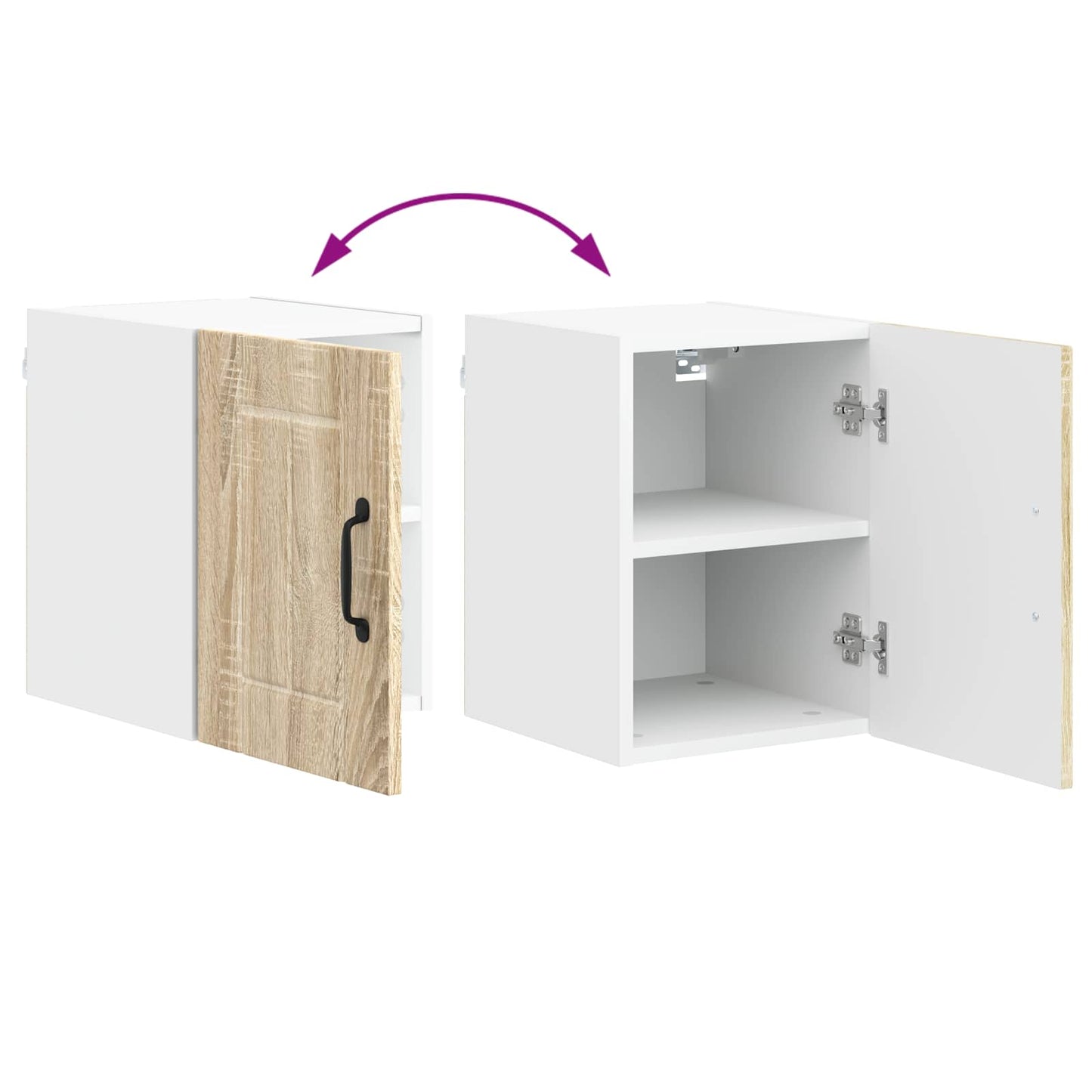 vidaXL Wall Cabinet LUCCA Sonoma Oak 30 x 31 x 40 cm Engineered Wood