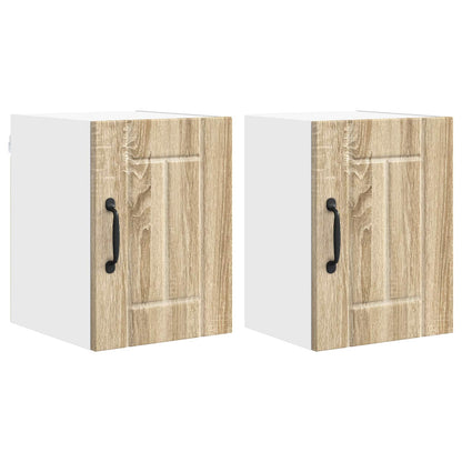vidaXL Wall Cabinet LUCCA 2 pcs Sonoma Oak 30 x 31 x 40 cm