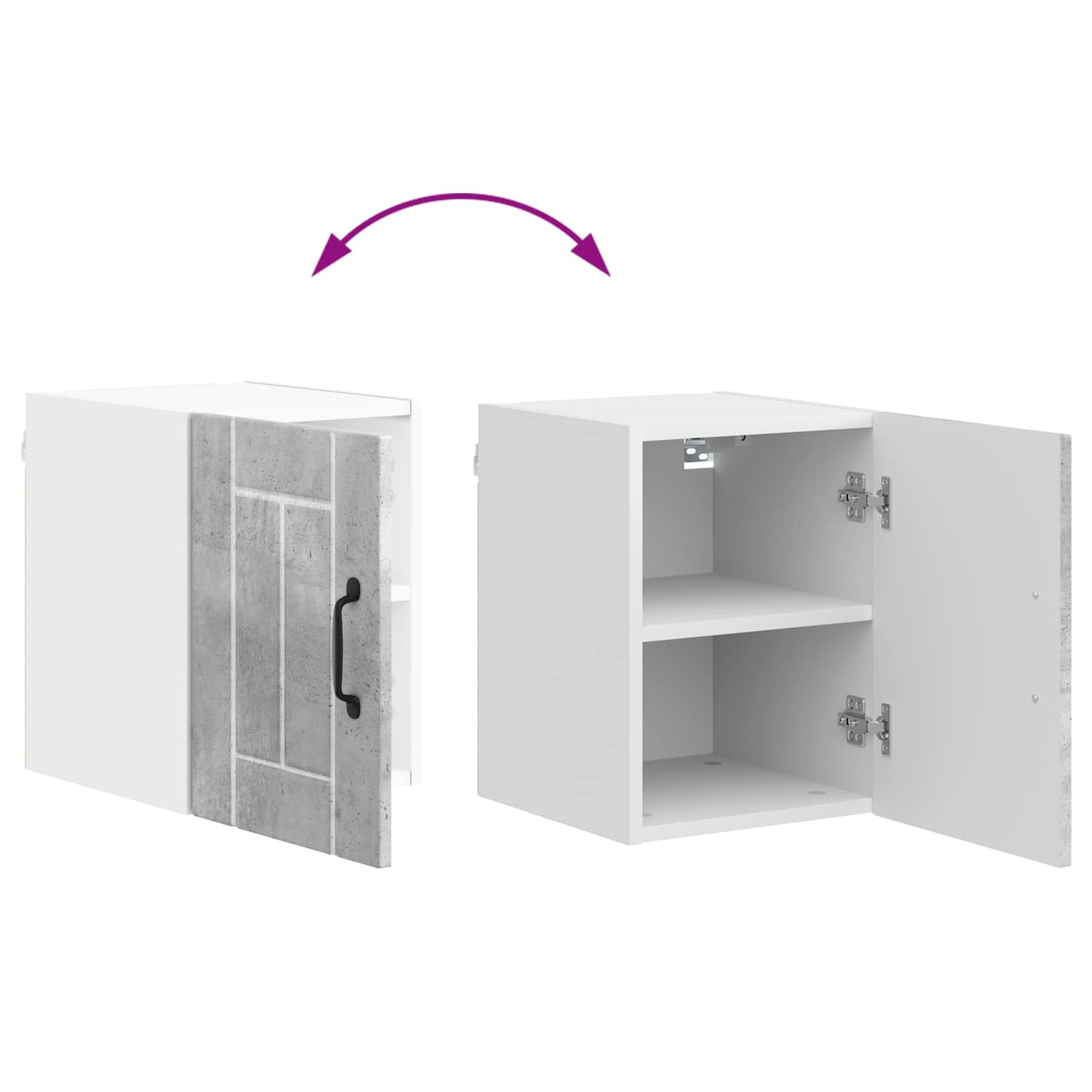 vidaXL Wall Cabinet LUCCA Concrete Grey 30 x 31 x 40 cm