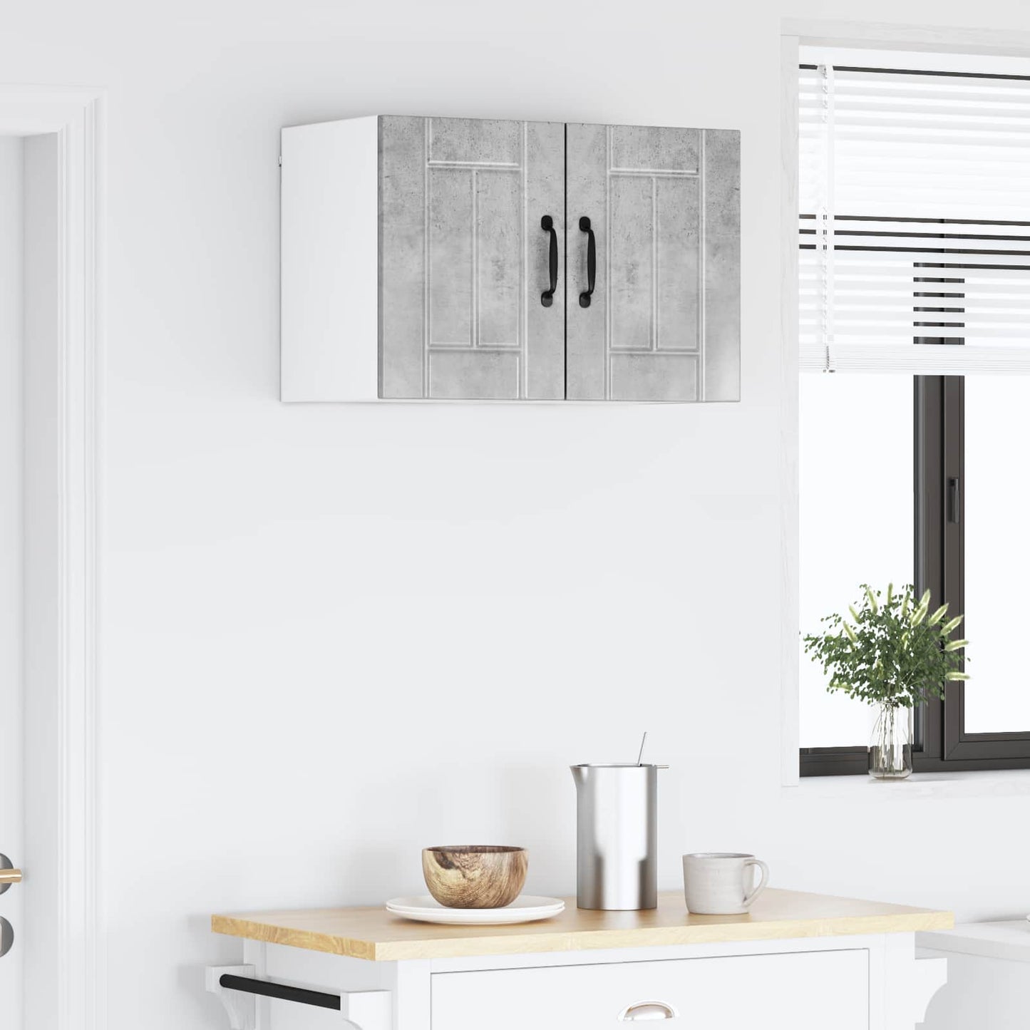 vidaXL Wall Cabinet LUCCA 2 pcs Concrete Grey 30 x 31 x 40 cm