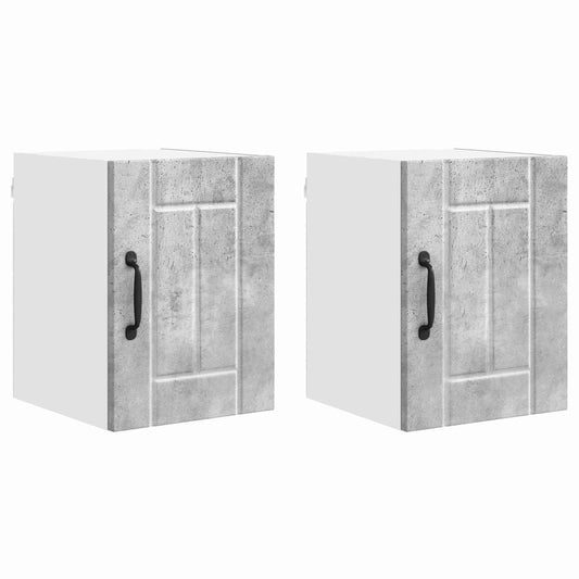 vidaXL Wall Cabinet LUCCA 2 pcs Concrete Grey 30 x 31 x 40 cm