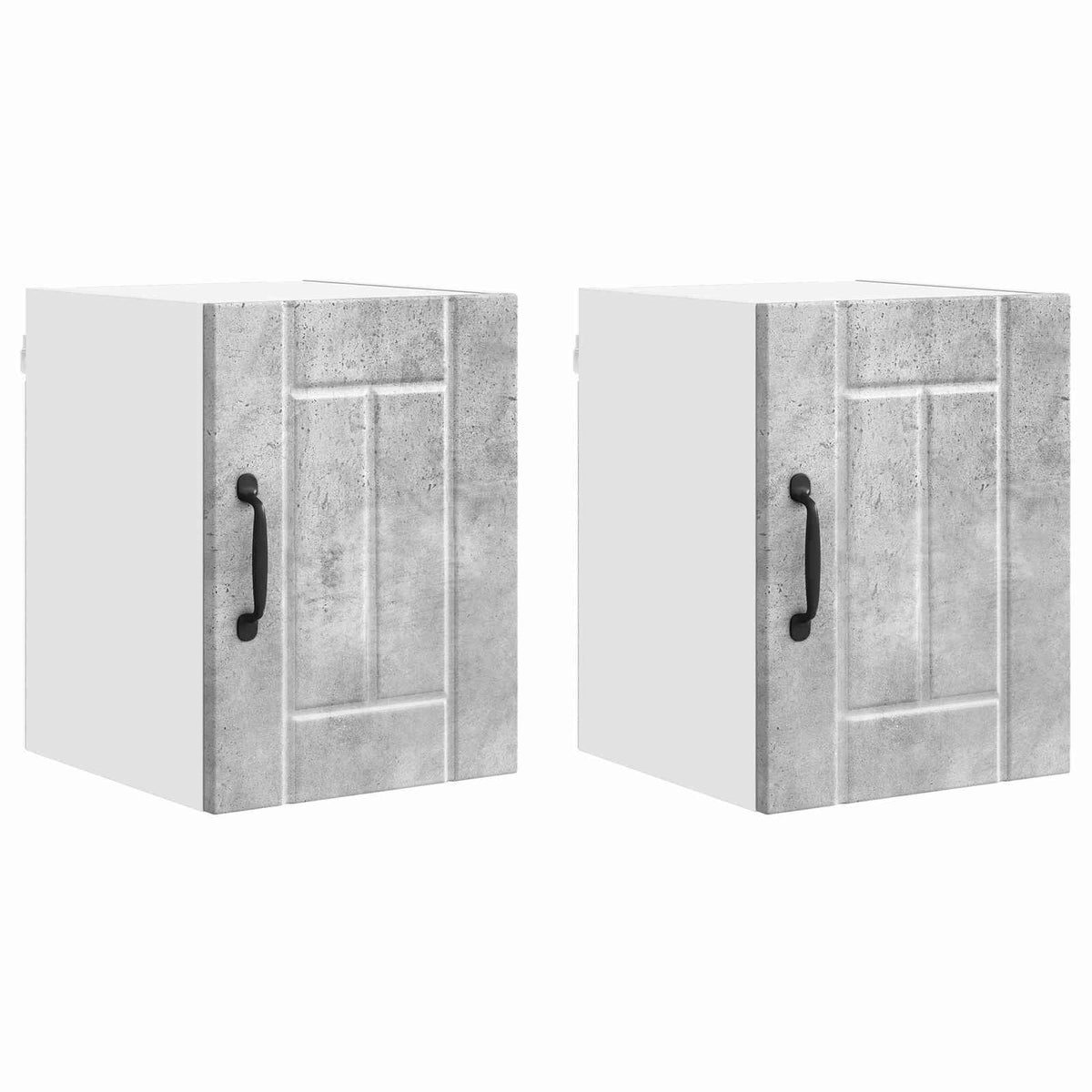 vidaXL Wall Cabinet LUCCA 2 pcs Concrete Grey Engineered Wood