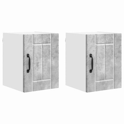 vidaXL Wall Cabinet LUCCA 2 pcs Concrete Grey Engineered Wood