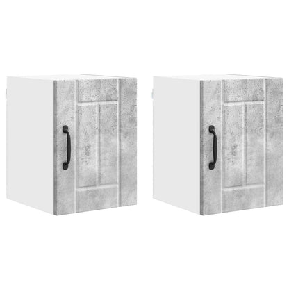 vidaXL Wall Cabinet LUCCA 2 pcs Concrete Grey 30 x 31 x 40 cm