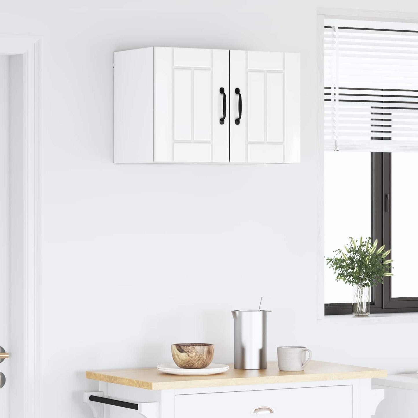 vidaXL Wall Cabinet LUCCA 2 pcs High Gloss White 30 x 31 x 40 cm