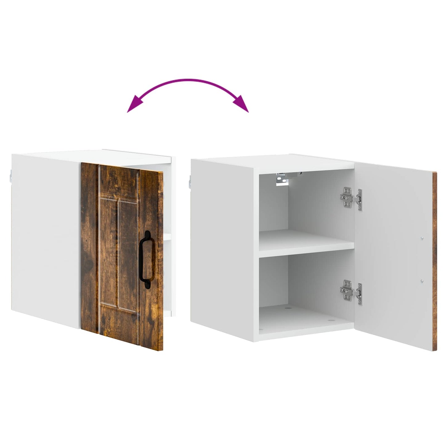 vidaXL Wall Cabinet LUCCA Smoked Oak 30 x 31 x 40 cm Engineered Wood