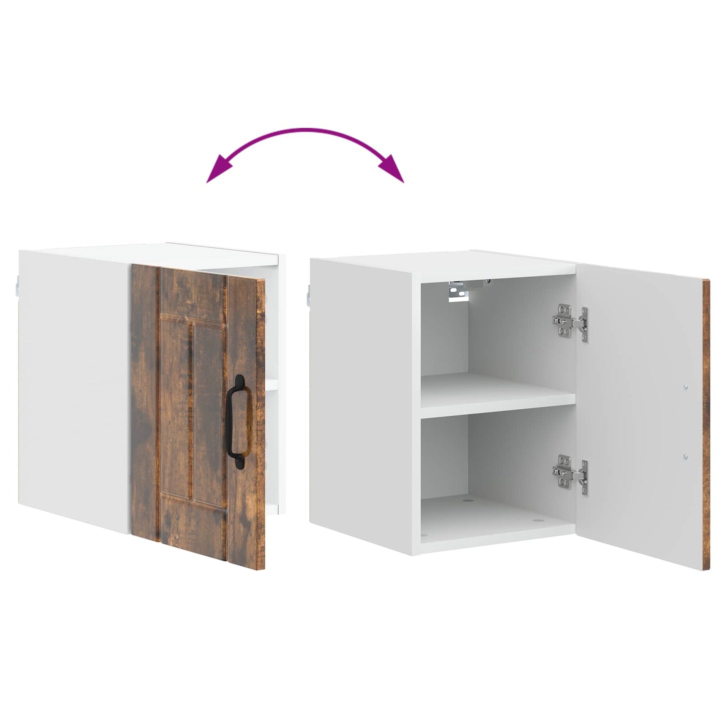 vidaXL Wall Cabinet LUCCA Smoked Oak 30 x 31 x 40 cm Engineered Wood