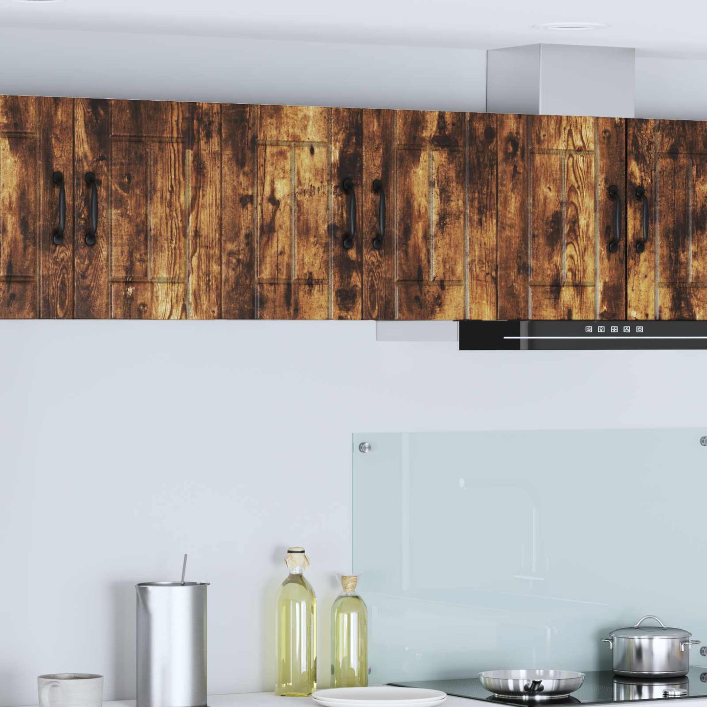 vidaXL Wall Cabinet LUCCA 2 pcs Smoked Oak 30 x 31 x 40 cm
