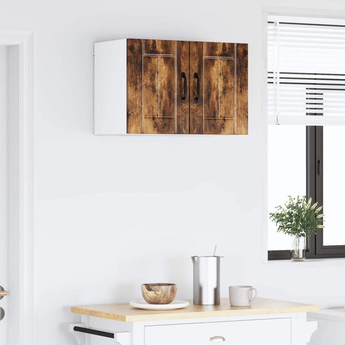 vidaXL Wall Cabinet LUCCA 2 pcs Smoked Oak 30 x 31 x 40 cm
