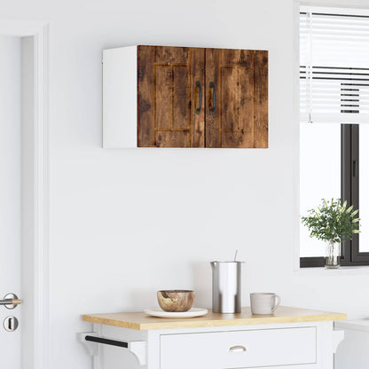 vidaXL Wall Cabinet LUCCA 2 pcs Smoked Oak 30 x 31 x 40 cm