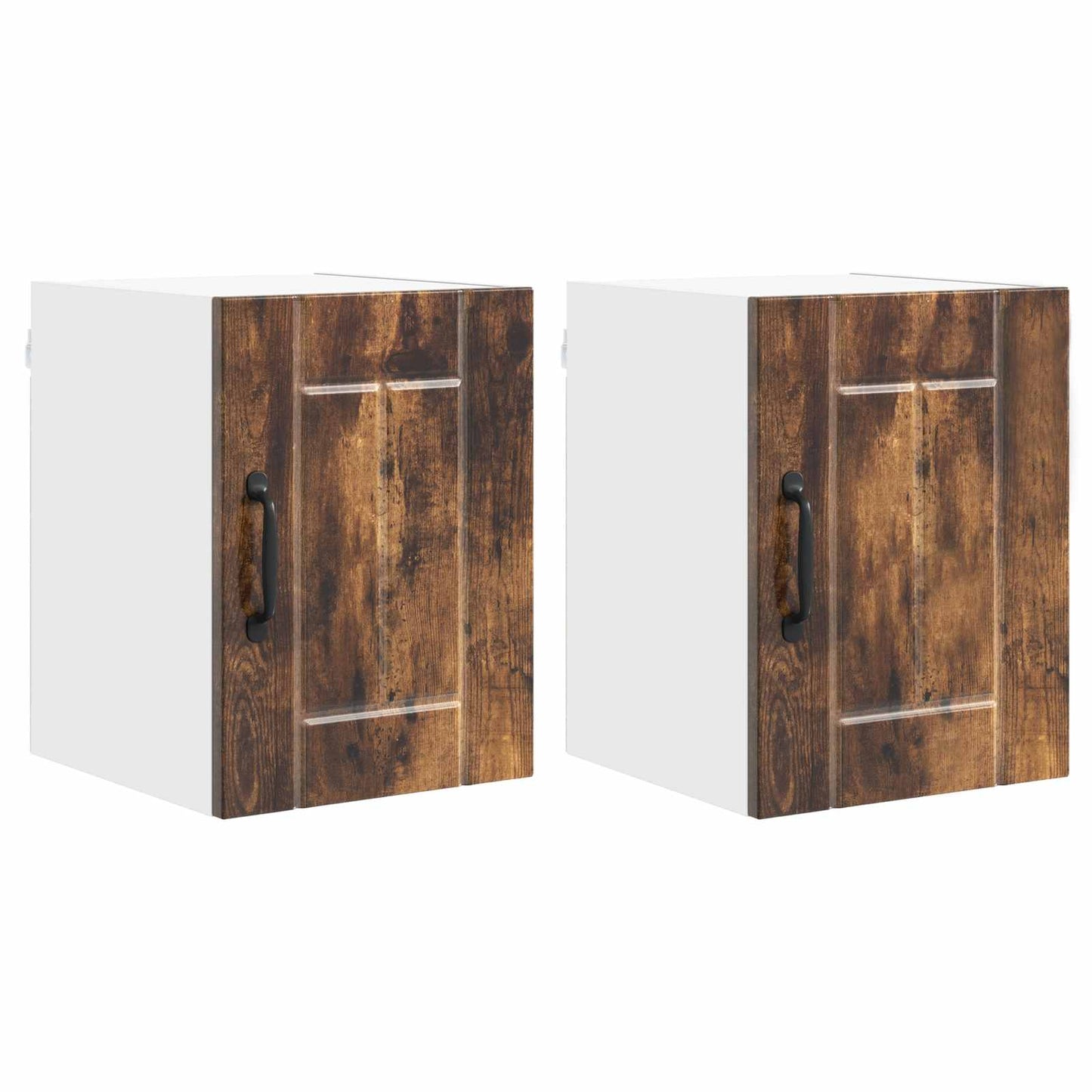 vidaXL Wall Cabinet LUCCA 2 pcs Smoked Oak 30 x 31 x 40 cm