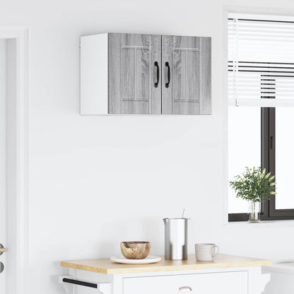 vidaXL Wall Cabinet LUCCA 2 pcs Grey Sonoma 30 x 31 x 40 cm