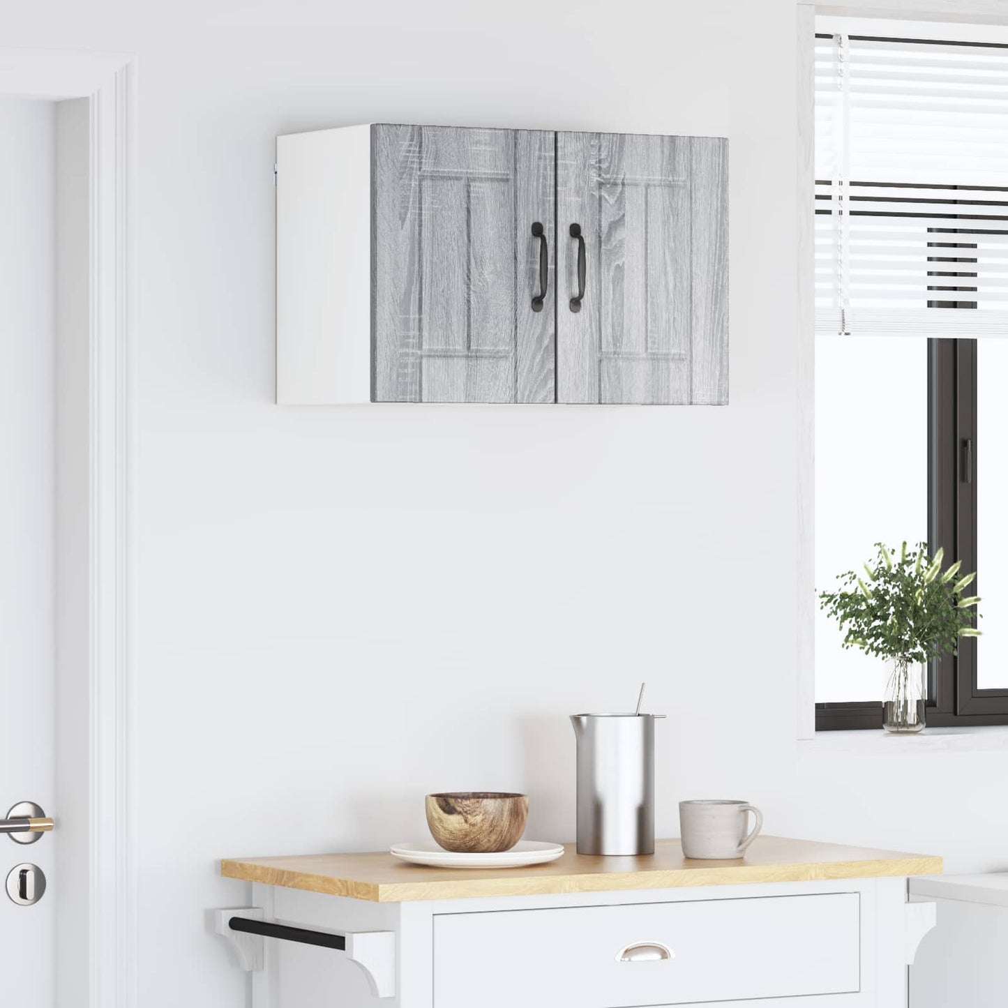 vidaXL Wall Cabinet LUCCA 2 pcs Grey Sonoma 30 x 31 x 40 cm