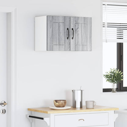 vidaXL Wall Cabinet LUCCA 2 pcs Grey Sonoma 30 x 31 x 40 cm