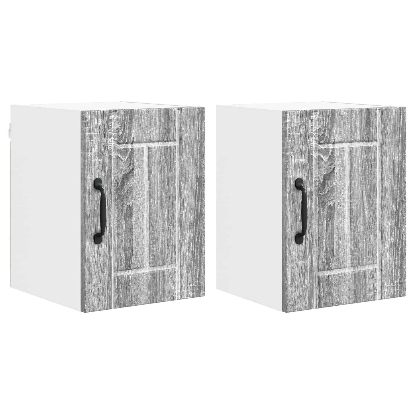 vidaXL Wall Cabinet LUCCA 2 pcs Grey Sonoma 30 x 31 x 40 cm