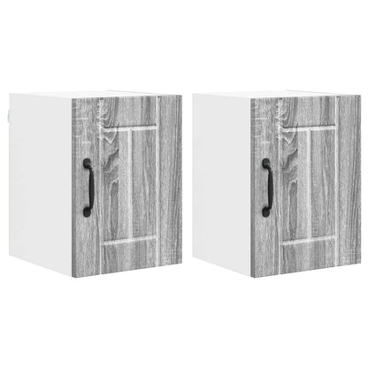 vidaXL Wall Cabinet LUCCA 2 pcs Grey Sonoma 30 x 31 x 40 cm