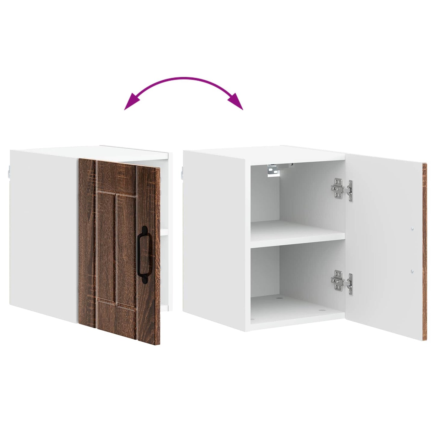 vidaXL Wall Cabinet LUCCA Brown Oak 30 x 31 x 40 cm Engineered Wood
