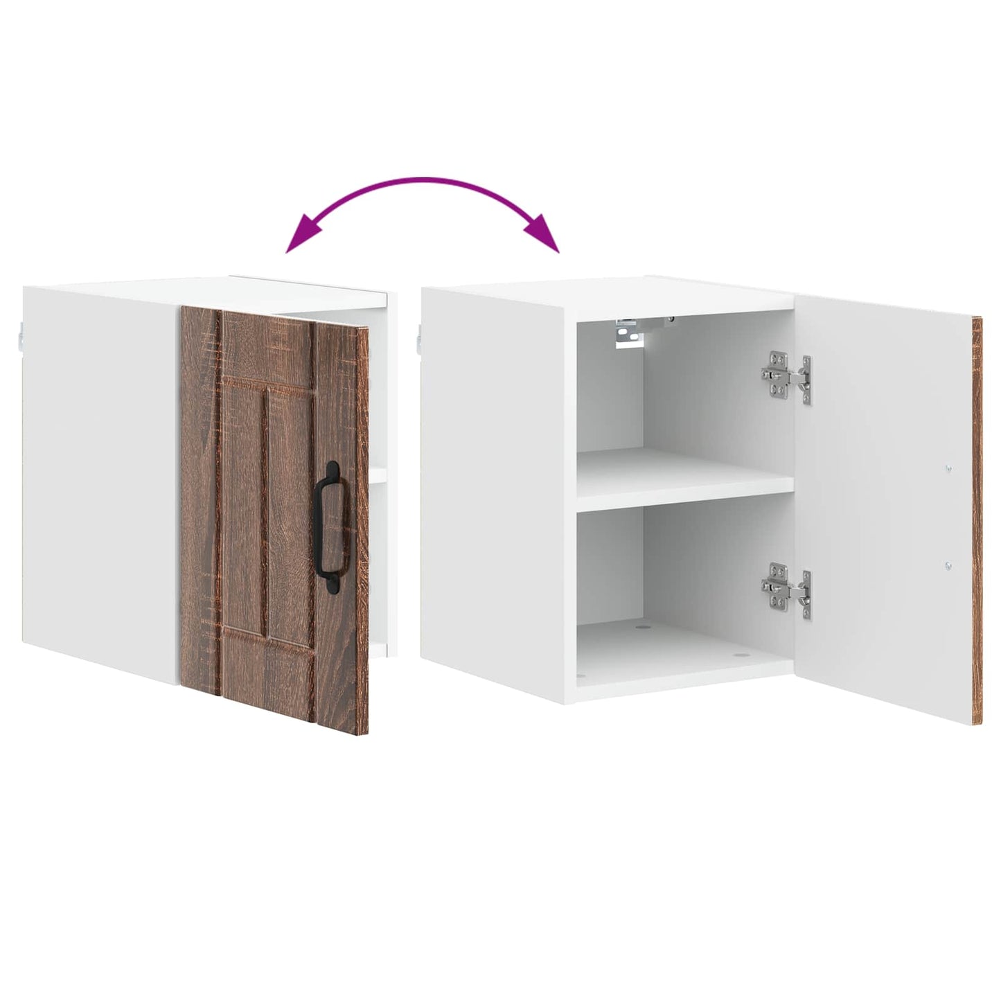 vidaXL Wall Cabinet LUCCA Brown Oak 30 x 31 x 40 cm Engineered Wood
