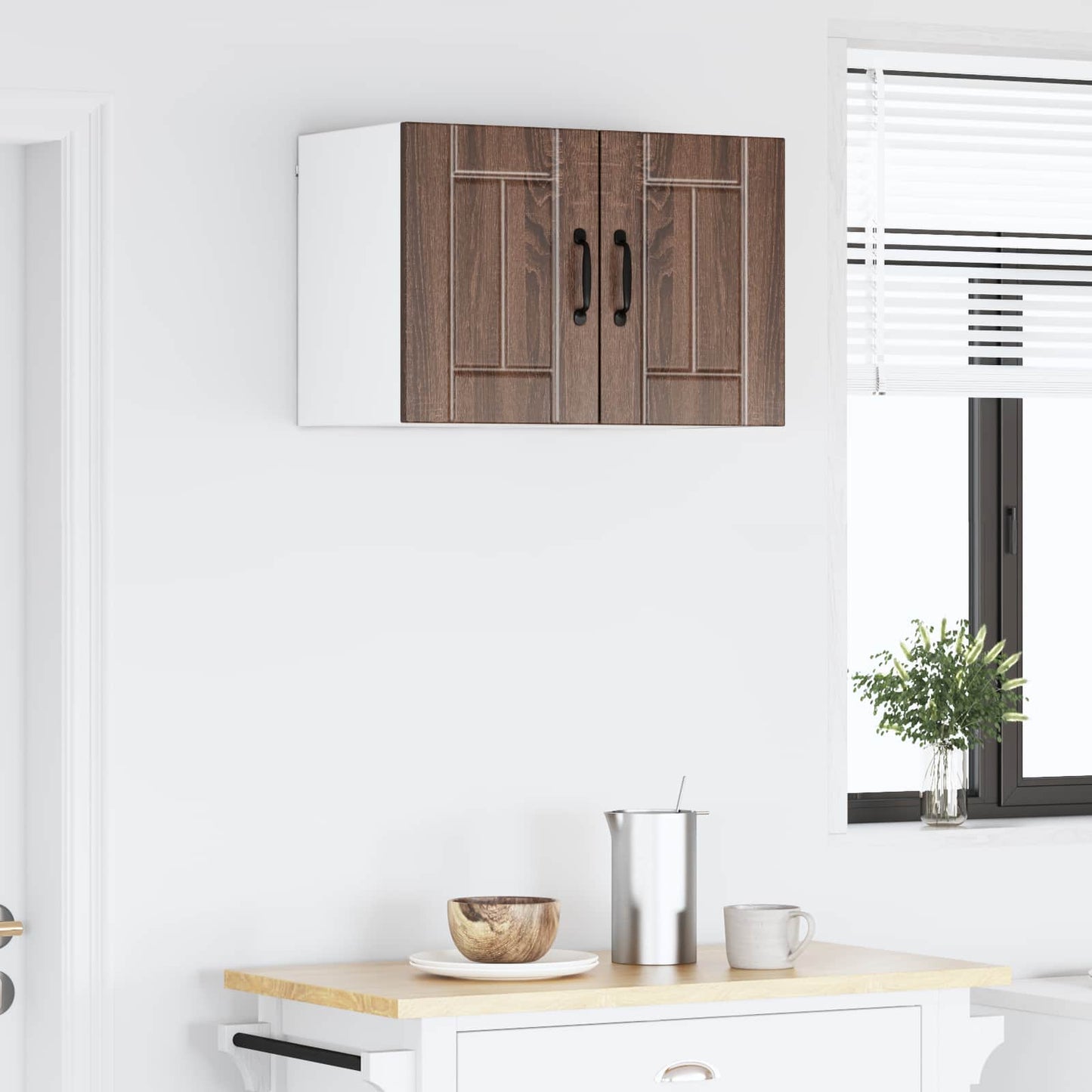 vidaXL Wall Cabinet LUCCA 2 pcs Brown Oak 30 x 31 x 40 cm