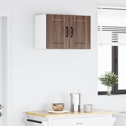 vidaXL Wall Cabinet LUCCA 2 pcs Brown Oak 30 x 31 x 40 cm