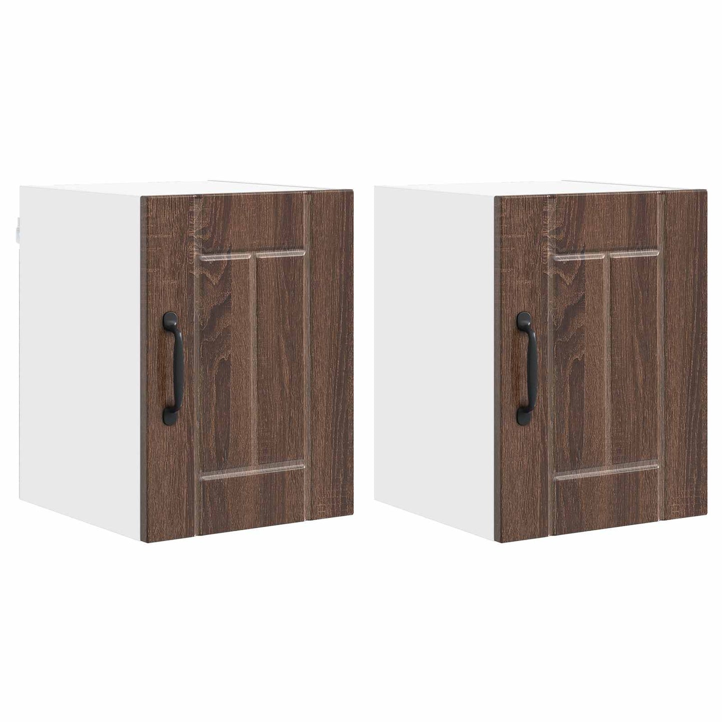 vidaXL Wall Cabinet LUCCA 2 pcs Brown Oak 30 x 31 x 40 cm