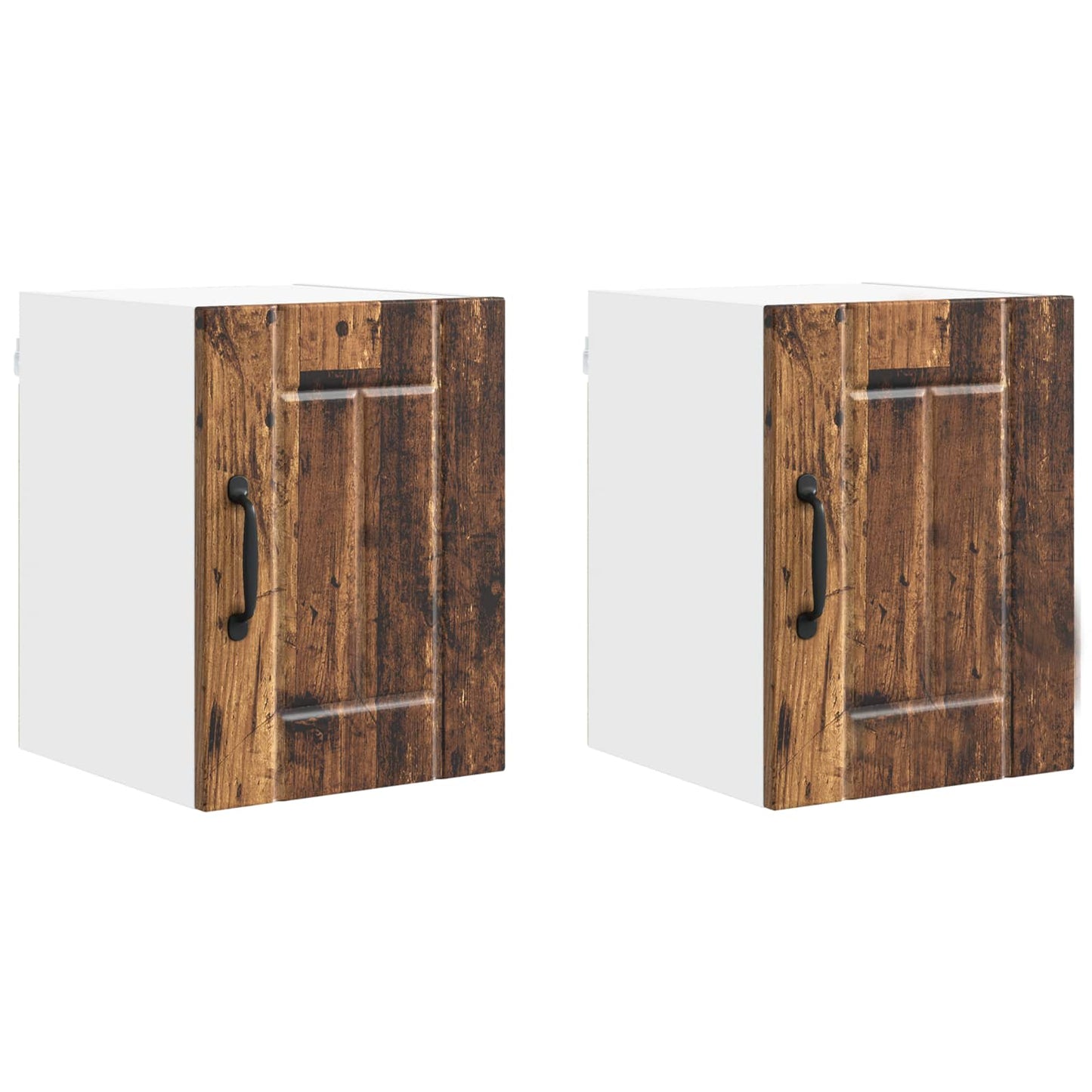 vidaXL Wall Cabinet LUCCA 2 pcs Old Wood 30 x 31 x 40 cm