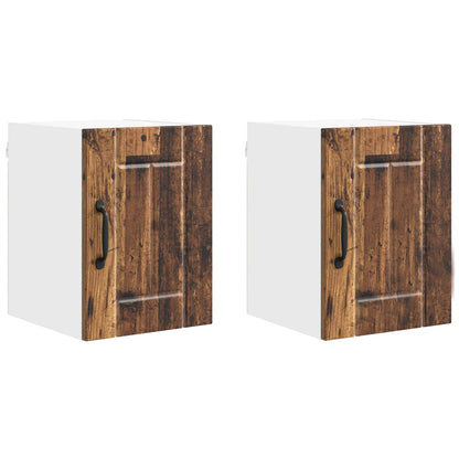 vidaXL Wall Cabinet LUCCA 2 pcs Old Wood 30 x 31 x 40 cm