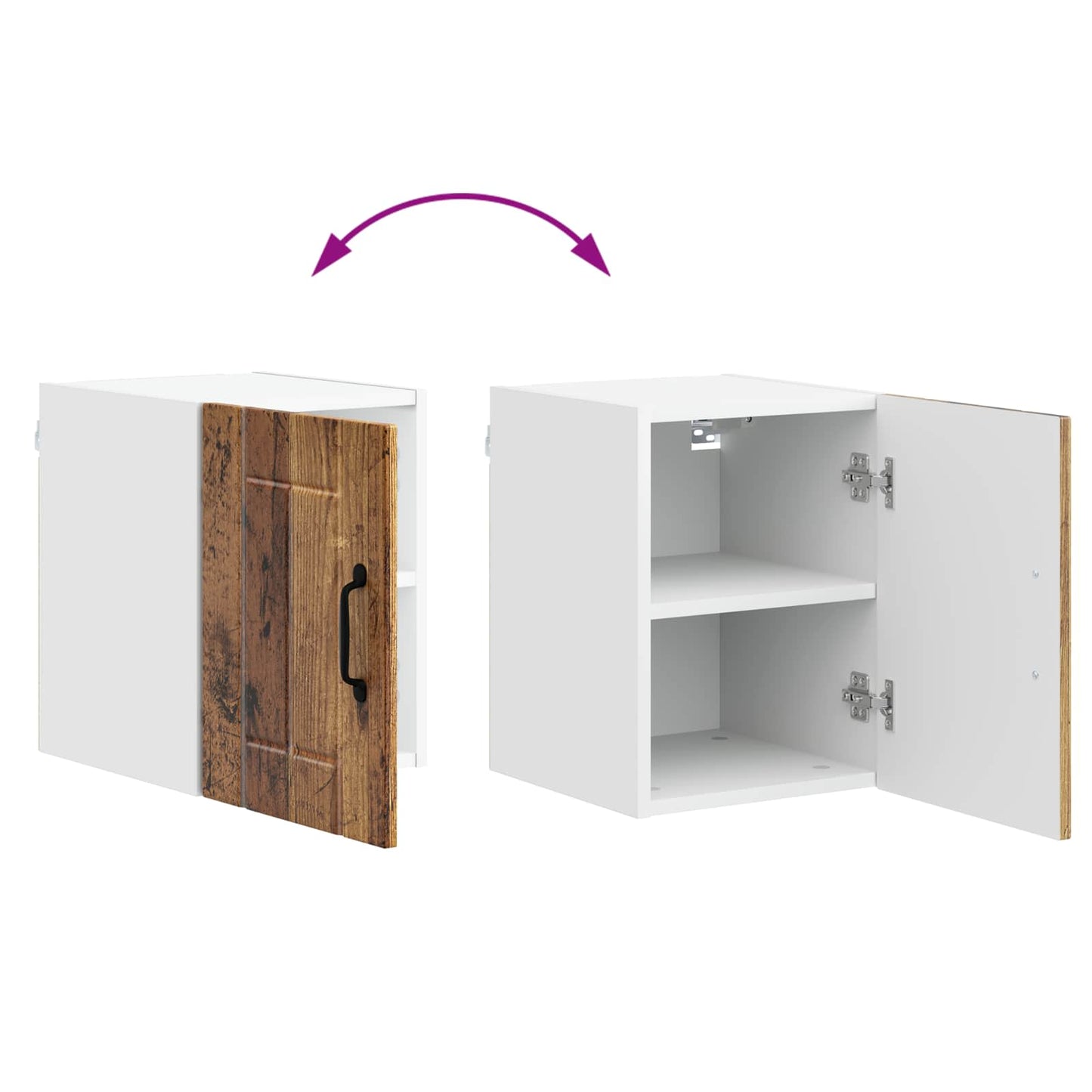 vidaXL Wall Cabinet LUCCA 2 pcs Old Wood 30 x 31 x 40 cm