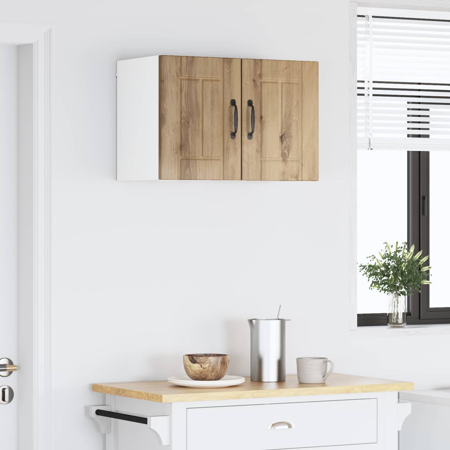 vidaXL Wall Cabinet LUCCA 2 pcs Artisan Oak Engineered Wood