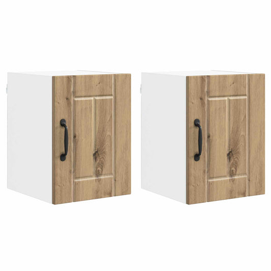 vidaXL Wall Cabinet LUCCA 2 pcs Artisan Oak 30 x 31 x 40 cm