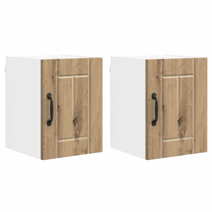 vidaXL Wall Cabinet LUCCA 2 pcs Artisan Oak Engineered Wood