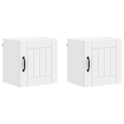 vidaXL Wall Cabinet LUCCA 2 pcs White 40 x 31 x 40 cm Engineered Wood
